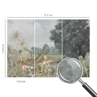 Wand-Fototapete mit exotischer Landschaft