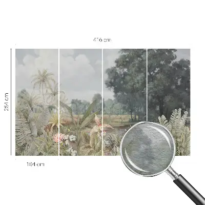 Wand-Fototapete mit exotischer Landschaft