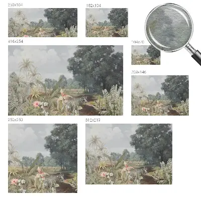 Wand-Fototapete mit exotischer Landschaft