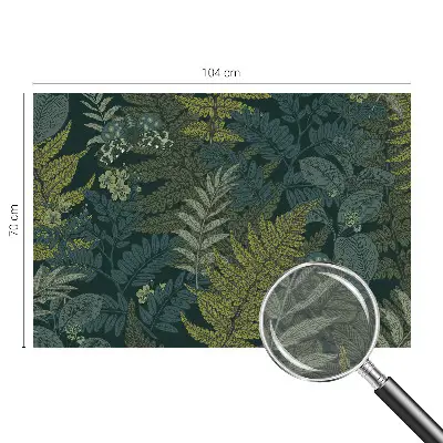 Vlies-Fototapete mit grünem Blattmuster