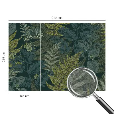 Vlies-Fototapete mit grünem Blattmuster