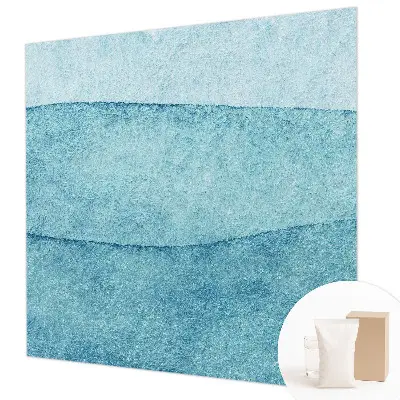 Wandtapete mit blauem Wellendesign