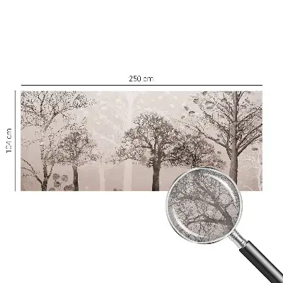 Fototapete fürs Wohnzimmer mit zarten Bäumen
