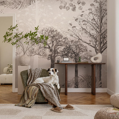 Fototapete fürs Wohnzimmer Zarte Bäume