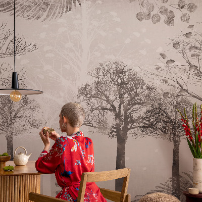 Fototapete fürs Wohnzimmer Zarte Bäume