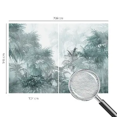 Vlies-Fototapete fürs Wohnzimmer mit exotischem grünen Motiv