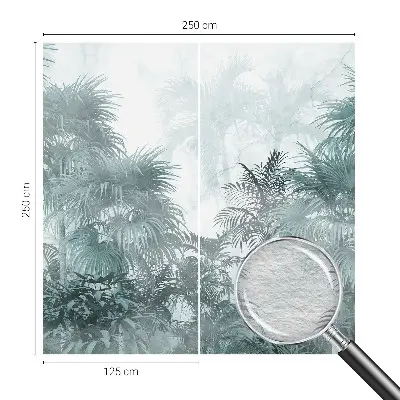 Vlies-Fototapete fürs Wohnzimmer mit exotischem grünen Motiv