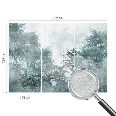 Vlies-Fototapete fürs Wohnzimmer mit exotischem grünen Motiv