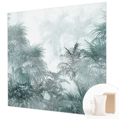 Vlies-Fototapete fürs Wohnzimmer mit exotischem grünen Motiv