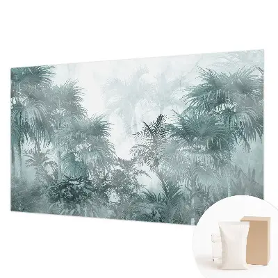 Vlies-Fototapete fürs Wohnzimmer mit exotischem grünen Motiv