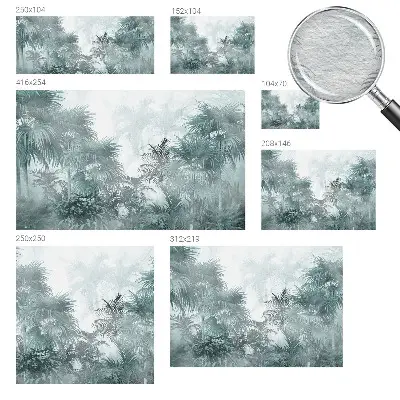 Vlies-Fototapete fürs Wohnzimmer mit exotischem grünen Motiv