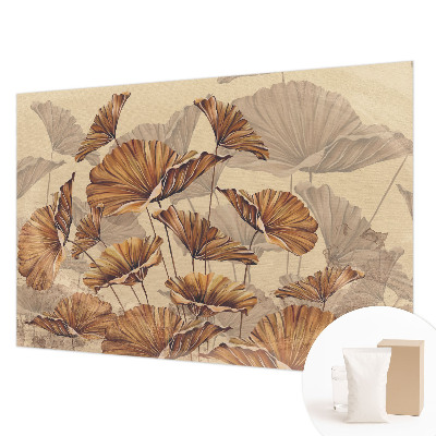Vliestapete fürs Schlafzimmer mit herbstlichem Motiv in eleganter Optik
