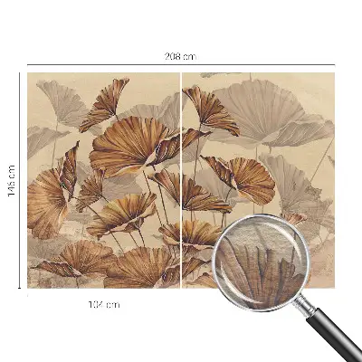 Vliestapete fürs Schlafzimmer mit herbstlichem Motiv in eleganter Optik