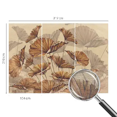 Vliestapete fürs Schlafzimmer mit herbstlichem Motiv in eleganter Optik