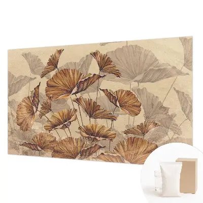 Vliestapete fürs Schlafzimmer mit herbstlichem Motiv in eleganter Optik