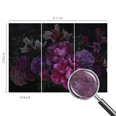 Bedruckte Vlies-Fototapete mit floralem Motiv in eleganter Optik
