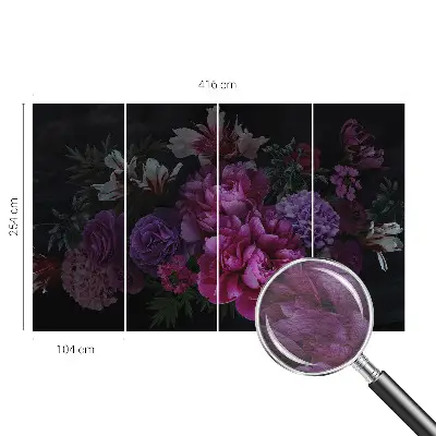 Bedruckte Vlies-Fototapete mit floralem Motiv in eleganter Optik