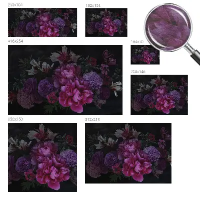 Bedruckte Vlies-Fototapete mit floralem Motiv in eleganter Optik