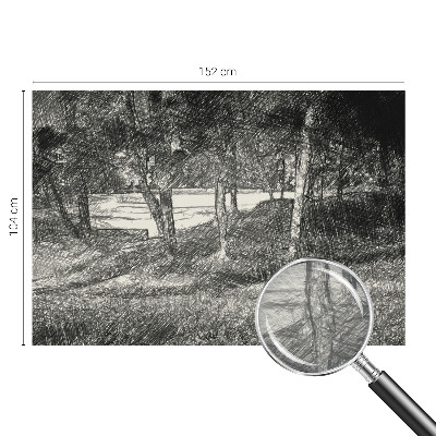 Moderne Vlies-Fototapete mit einer friedlichen Landschaft als Motiv