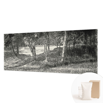 Moderne Vlies-Fototapete mit einer friedlichen Landschaft als Motiv