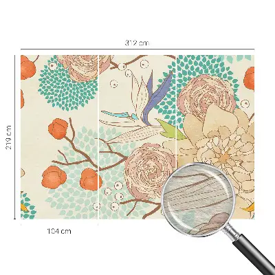 Wand-Fototapete mit Blumenmotiv