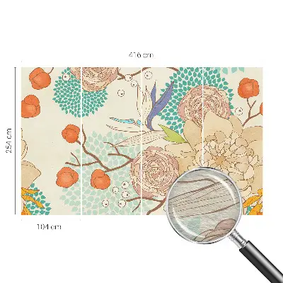 Wand-Fototapete mit Blumenmotiv
