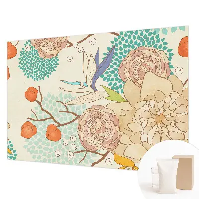 Wand-Fototapete mit Blumenmotiv