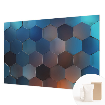 Motivtapete Blaue Sechsecke