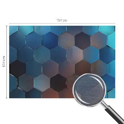 Motivtapete mit blauem Sechseck-Motiv