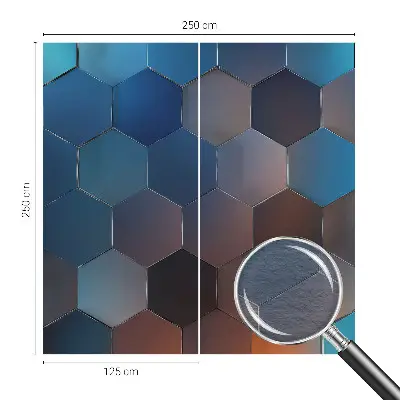 Motivtapete mit blauem Sechseck-Motiv