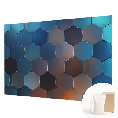 Motivtapete Blaue Sechsecke