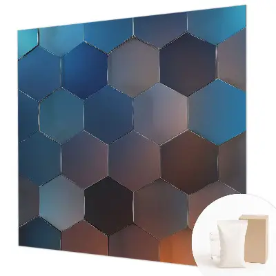 Motivtapete mit blauem Sechseck-Motiv