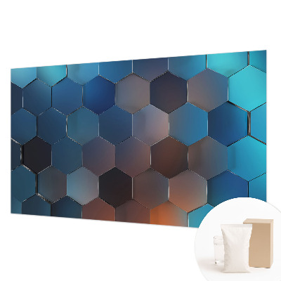 Motivtapete Blaue Sechsecke