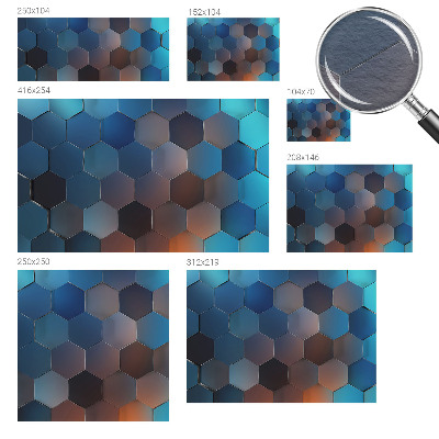 Motivtapete Blaue Sechsecke