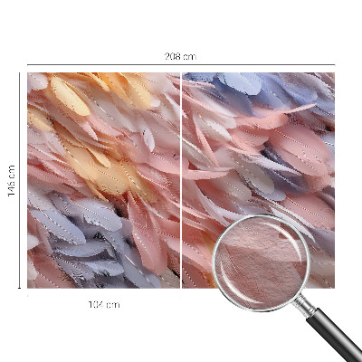 Fototapete nach Maß Pastellfarbene Federn