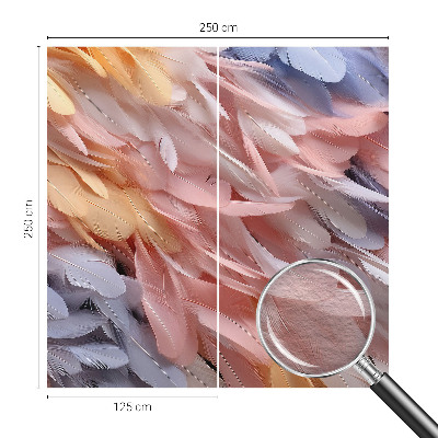 Fototapete nach Maß Pastellfarbene Federn