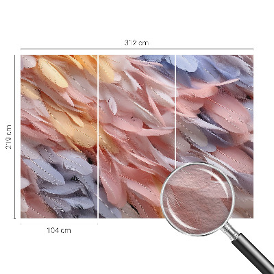 Fototapete nach Maß Pastellfarbene Federn