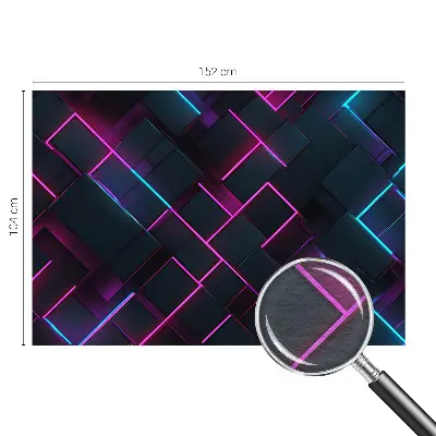 Dekorative Wand-Fototapete mit neonfarbenem geometrischem Muster