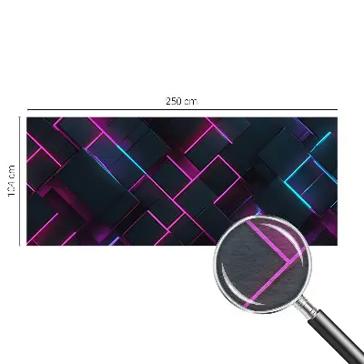 Dekorative Wand-Fototapete mit neonfarbenem geometrischem Muster