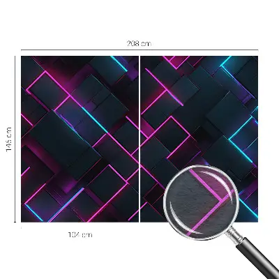 Dekorative Wand-Fototapete mit neonfarbenem geometrischem Muster