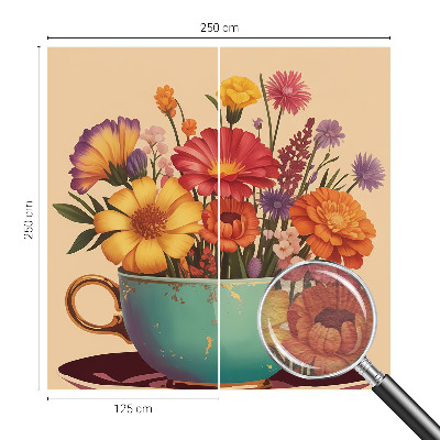 Fototapete fürs Schlafzimmer Ein farbenfroher Blumenstrauß