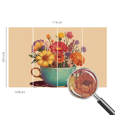 Fototapete fürs Schlafzimmer Ein farbenfroher Blumenstrauß