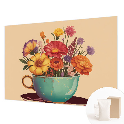 Fototapete fürs Schlafzimmer Ein farbenfroher Blumenstrauß