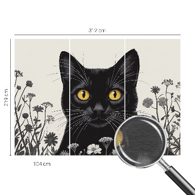 Fototapete fürs Kinderzimmer Katzenblumen