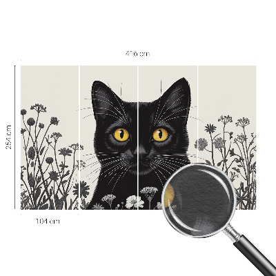 Fototapete fürs Kinderzimmer Katzenblumen