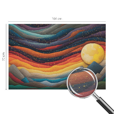 Moderne Vlies-Fototapete Farbenfrohe Berge