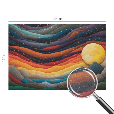 Moderne Vlies-Fototapete Farbenfrohe Berge