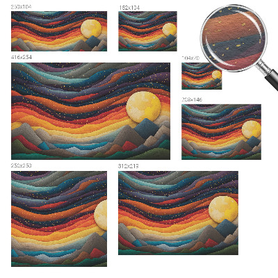 Moderne Vlies-Fototapete Farbenfrohe Berge