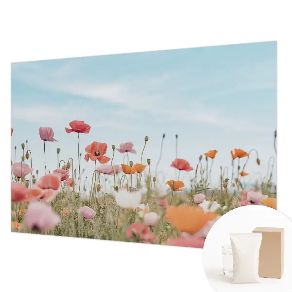 Motivtapete aus Vlies mit Mohnblumenmuster
