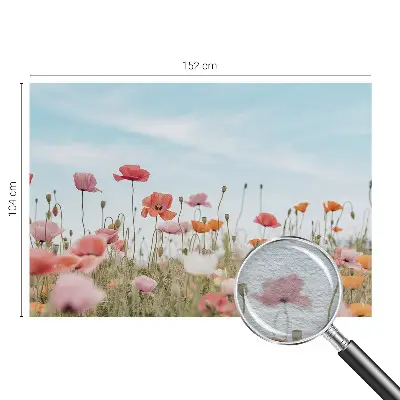 Motivtapete aus Vlies mit Mohnblumenmuster